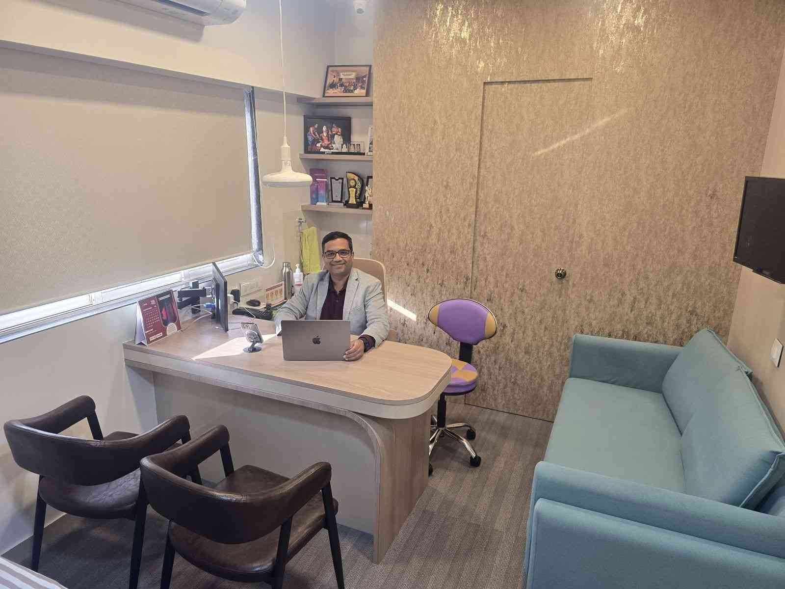 Dr Laxman in consultation room — Mumbai proctology clinic
