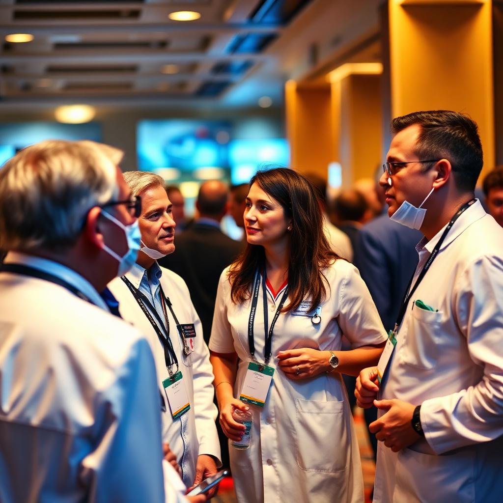 Delegates networking at the event